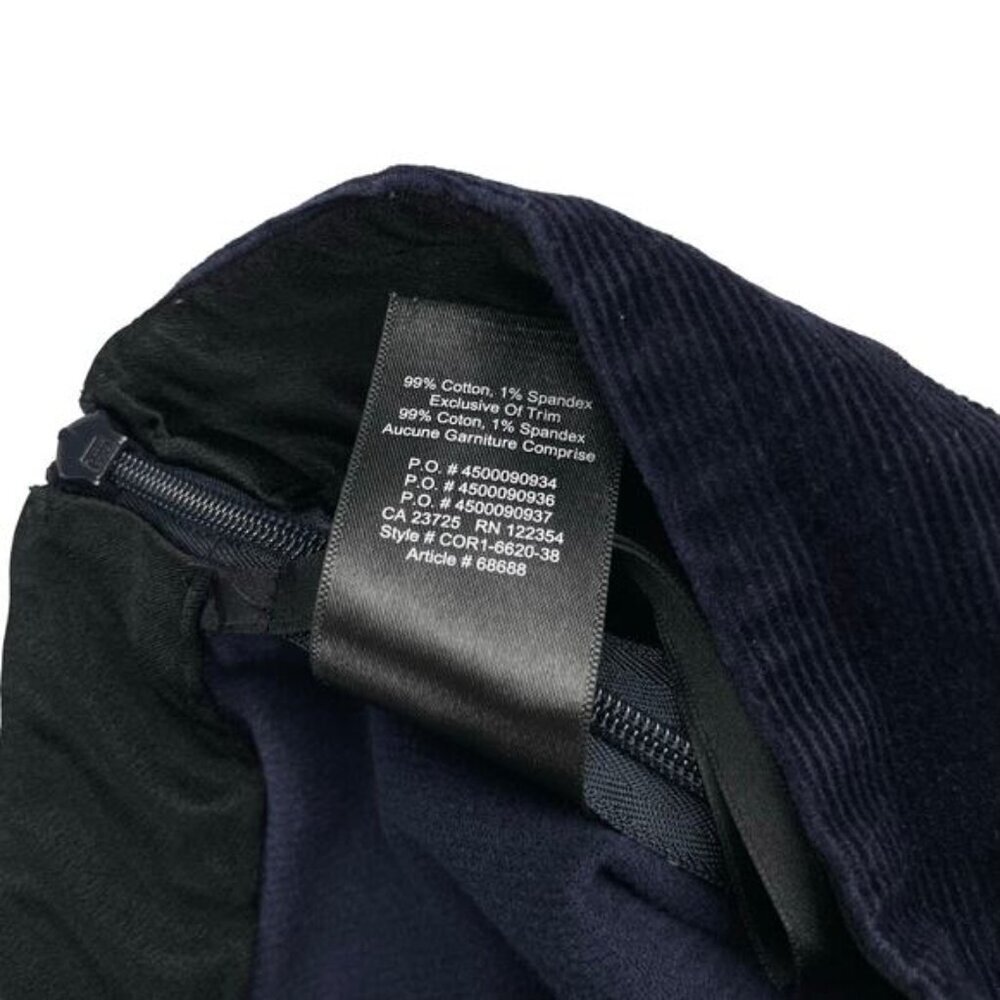 BABATON Aritzia Mitch Corduroy Mid Rise Slim Leg Ankle Pant Sz 0 Blue - Picture 6 of 6